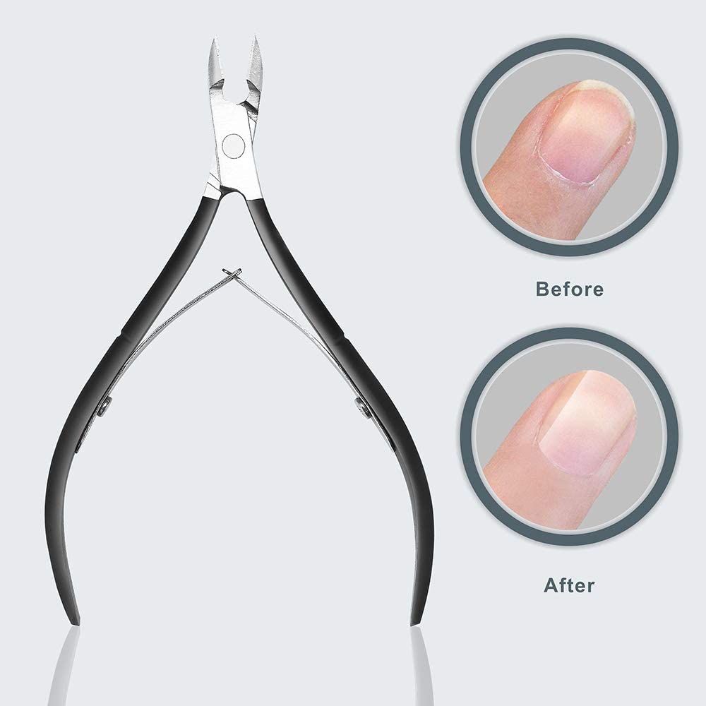 Cuticle Nipper with Cuticle Pusher-Professional Grade Stainless Steel Cuticle Remover & Cutter-Durable Manicure and Pedicure Tool - Image 5